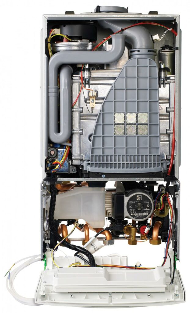 inside workings of a combi boiler