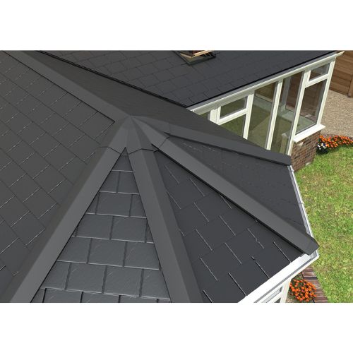 Grey Conservatory Solid Tiled Roof Replacement