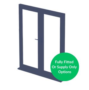Blue UPVC French Doors