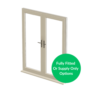 Cream UPVC French Doors