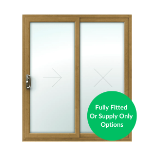 Oak UPVC Sliding Patio Doors