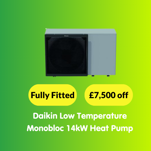 Daikin Low Temperature Monobloc 14kW Air Source Heat Pump Heating Only EDLA14D3V3