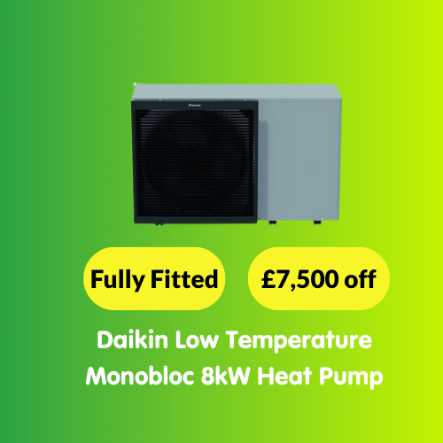 Daikin Low Temperature Monobloc 8kW Air Source Heat Pump Heating Only EDLA08EV3