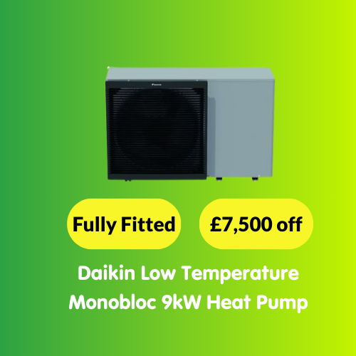 Daikin Low Temperature Monobloc 9kW Air Source Heat Pump Heating Only EDLA09D3V3